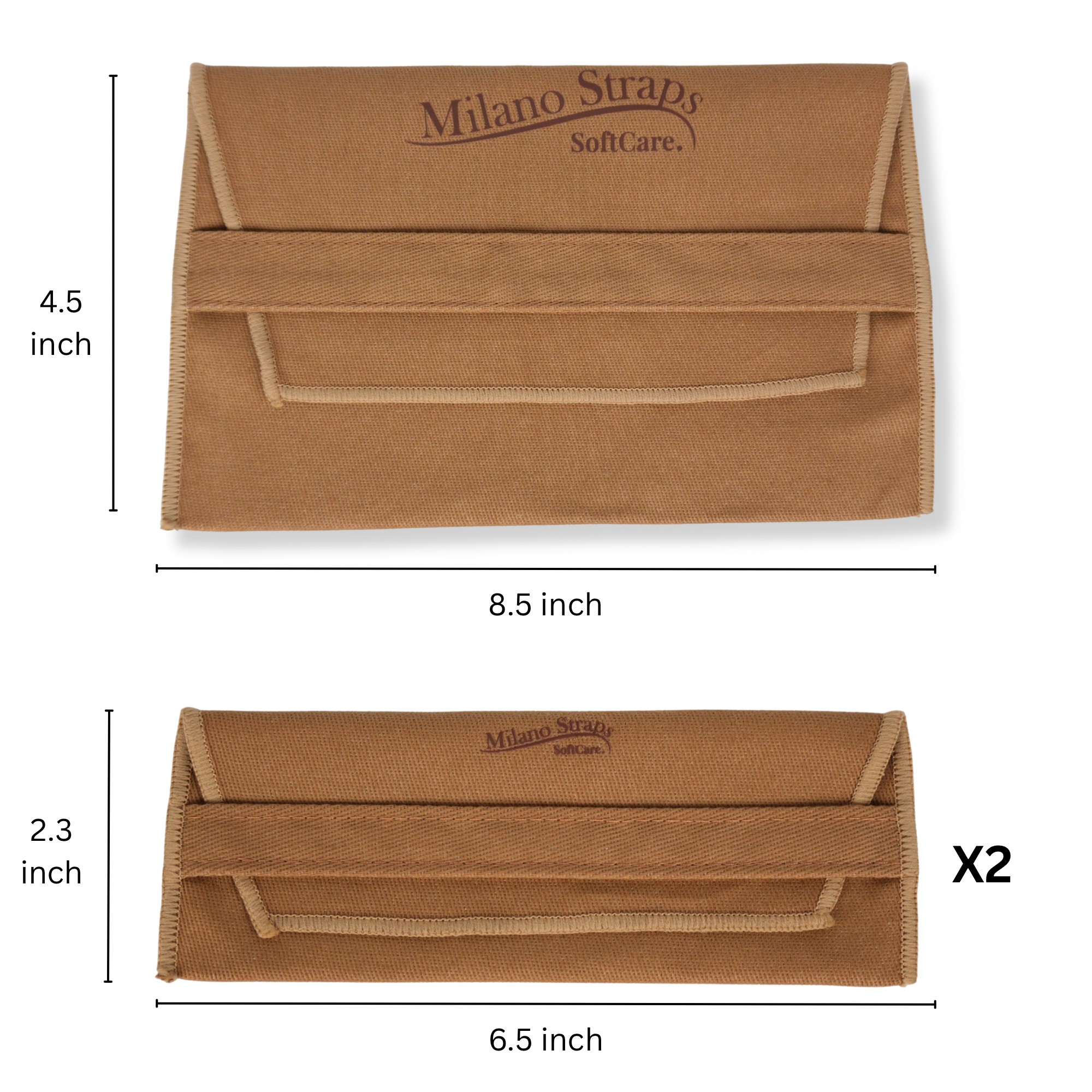 Watch Travel Pouch Ultra Slim Soft Cotton Watch Storage Case for 2 Watches