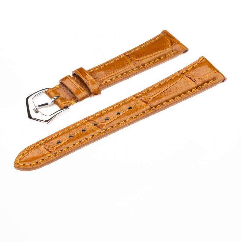 Apple Watch Leather Band ™ Alligator Millennium Cognac Watch Strap - Apple Watch Alligator Bands- Milano Straps