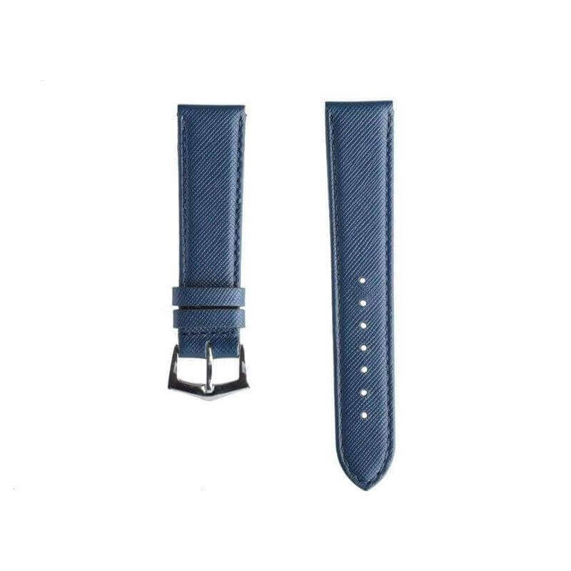 Apple Watch Leather Band ™ Blue Saffiano Tone Stitches - Apple Watch Leather Straps- Milano Straps