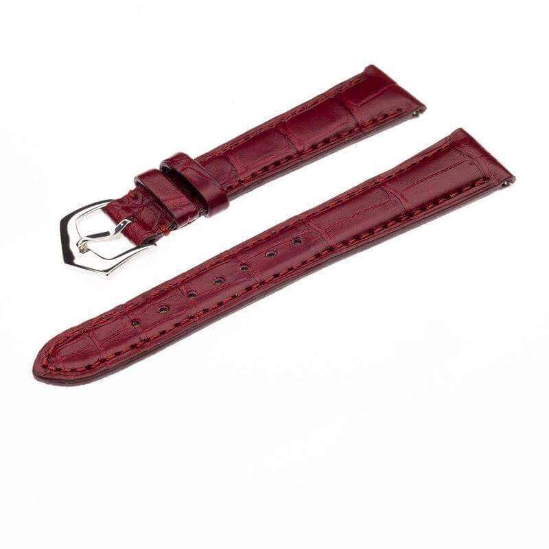 Apple Watch Leather Band ™ Burgundy Matt Alligator Watch Strap - Apple Watch Alligator Bands- Milano Straps