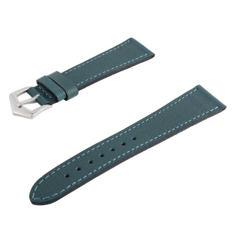 Apple Watch Leather Band ™ Green Saffiano Tone Stitches - Apple Watch Leather Straps- Milano Straps