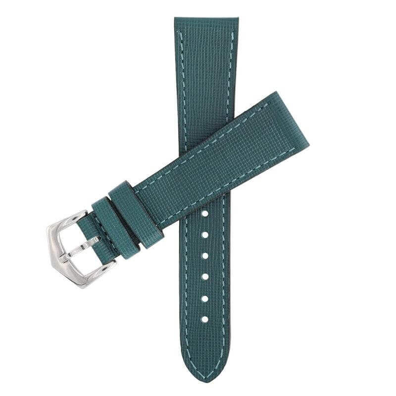 Apple Watch Leather Band ™ Green Saffiano Tone Stitches - Apple Watch Leather Straps- Milano Straps