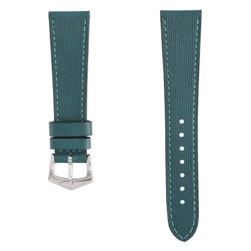 Apple Watch Leather Band ™ Green Saffiano Tone Stitches - Apple Watch Leather Straps- Milano Straps