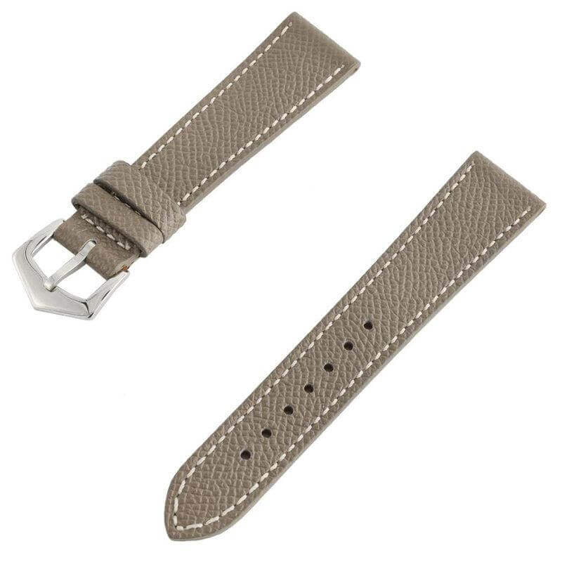 Apple Watch Leather Band ™ Hammered Toupe Ecru Stitches - Apple Watch Leather Straps- Milano Straps
