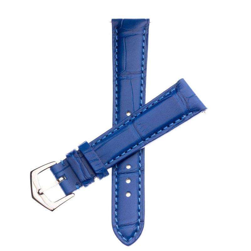 Apple Watch Leather Band ™ Light Blue Matt Alligator Watch Band - Apple Watch Alligator Bands- Milano Straps