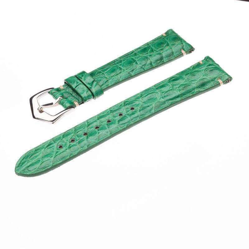 Apple Watch Leather Band ™ Millennium Green Millennium Alligator Minimal Stitches Watch Strap - Apple Watch Alligator Bands- Milano Straps