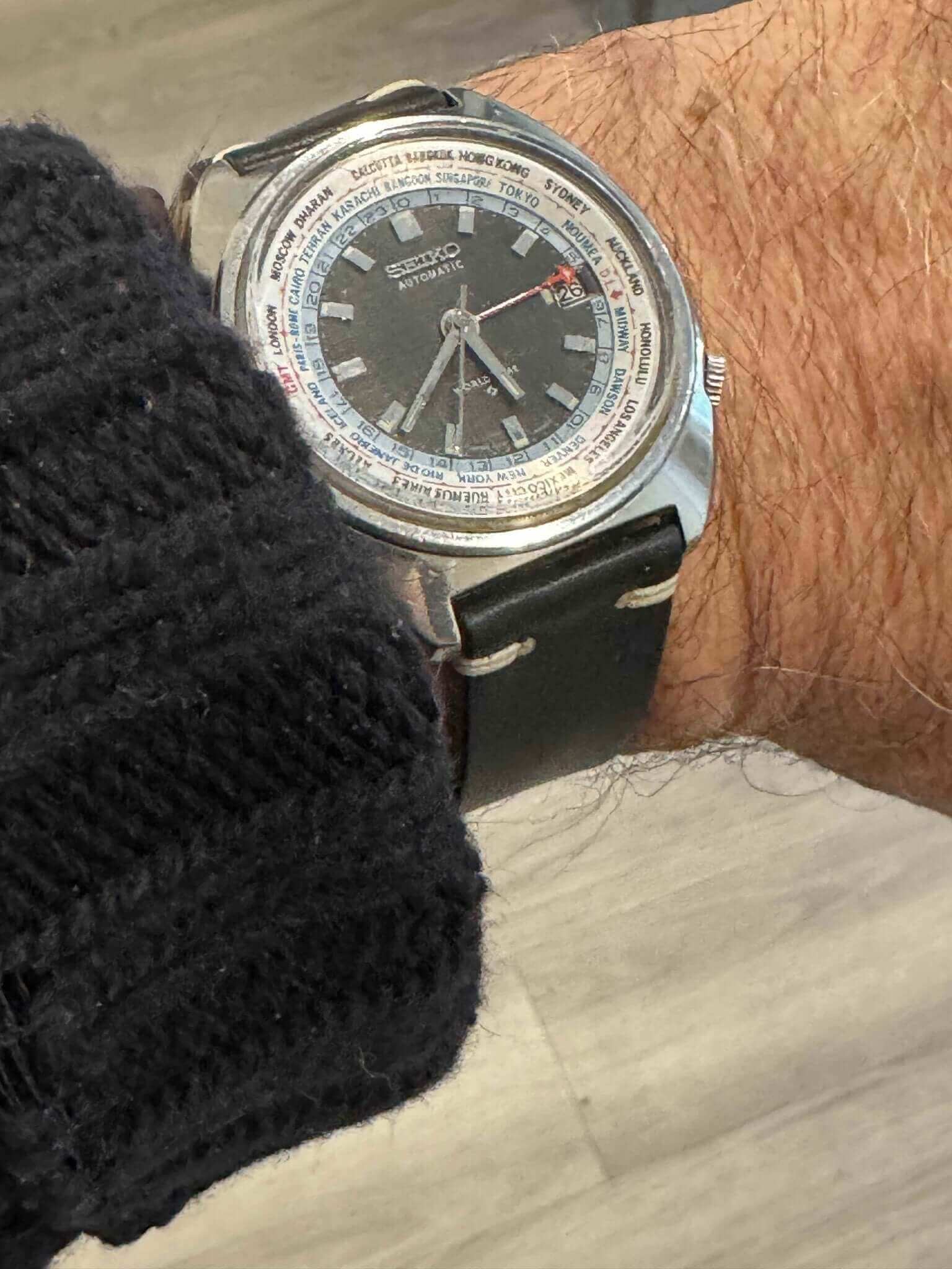 Black Vintage Leather Watch Strap - Black Color - Leather strap- Milano Straps