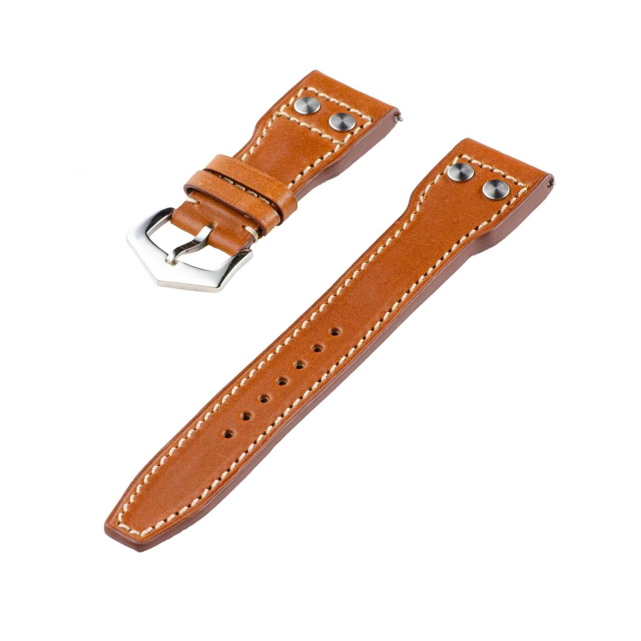Brown Novonappa IWC Pilot Style - Military Watch Strap- Milano Straps