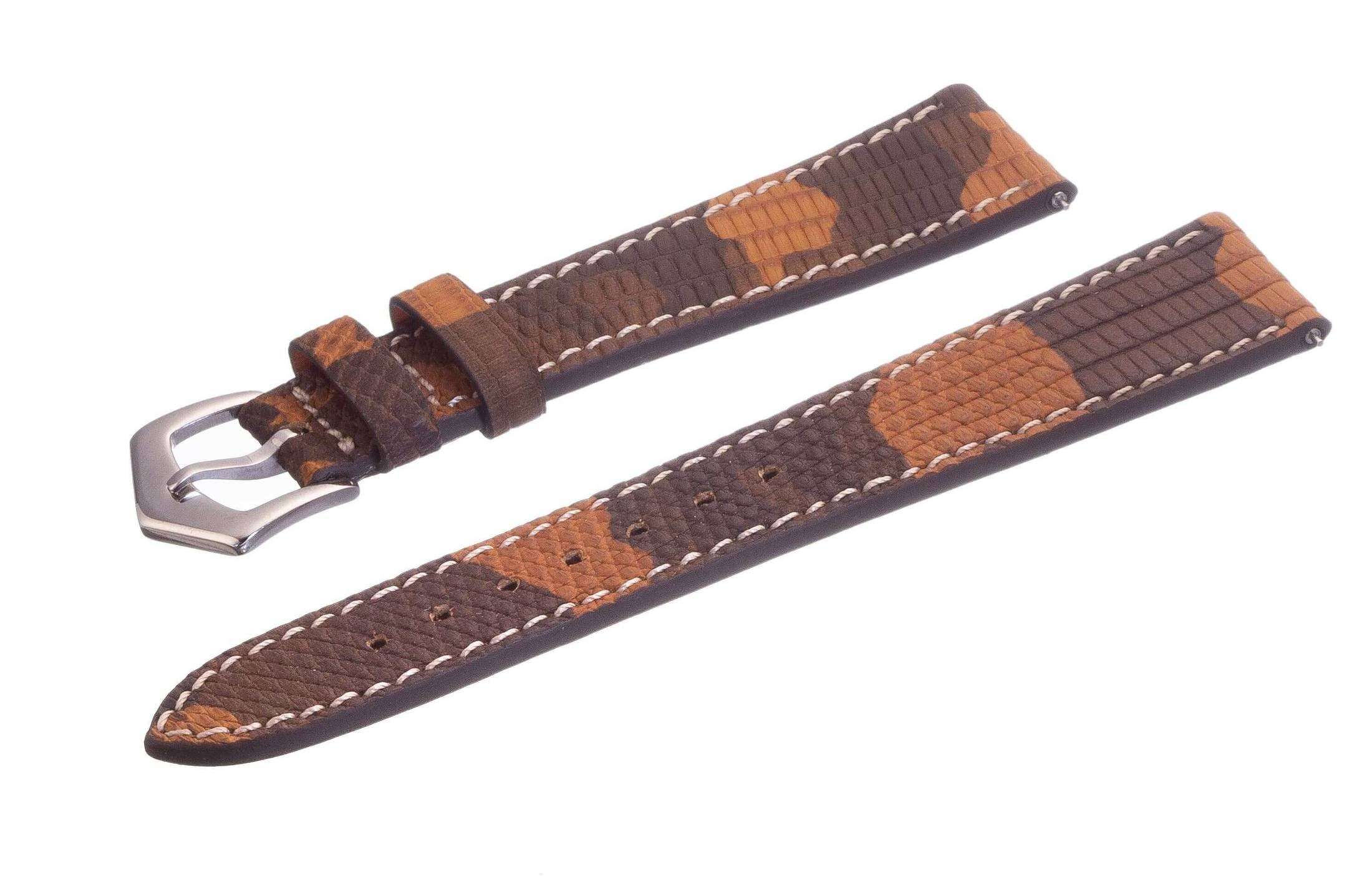 Camouflage Lizard Watch Strap - Leather strap- Milano Straps
