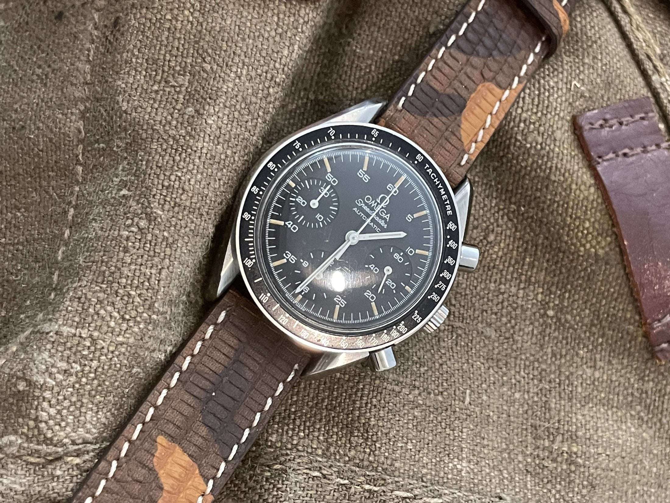 Camouflage Lizard Watch Strap - Leather strap- Milano Straps