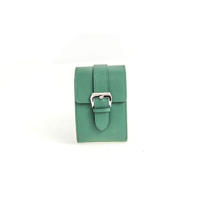 Casati Milano Travel Case Triangular Epsom Leather Green - Travel Case- Milano Straps