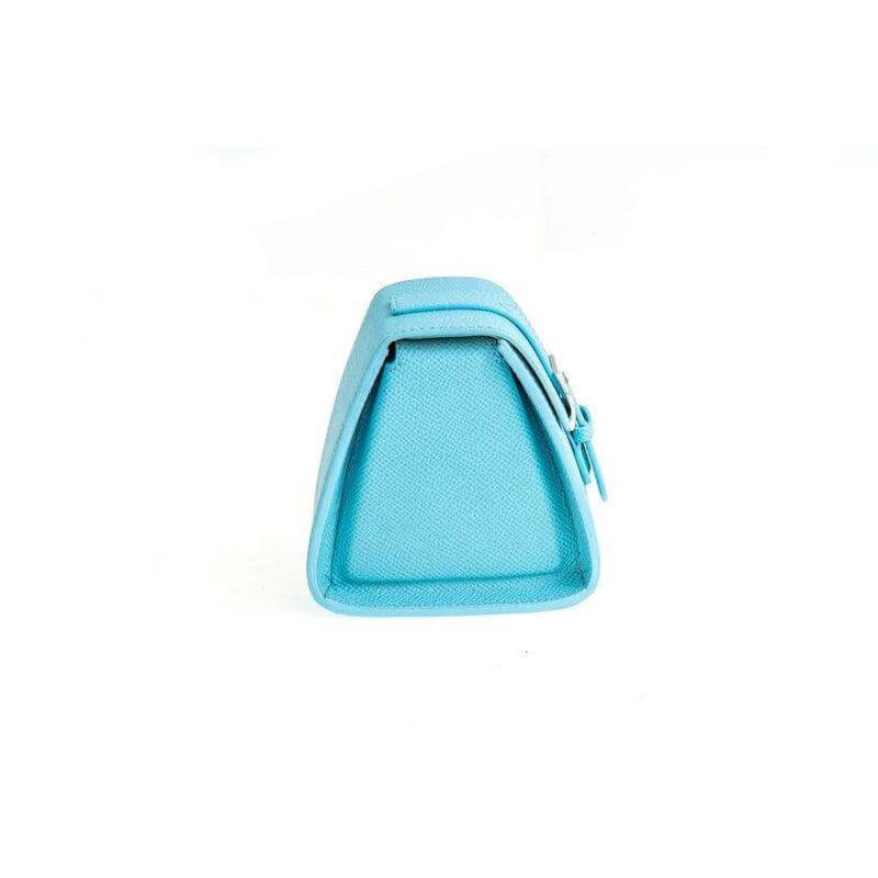 Casati Milano Travel Case Triangular Epsom Leather Light Blue - Travel Case- Milano Straps