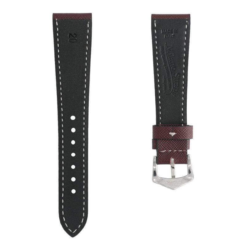 Cognac Saffiano  Leather Watch Strap - Leather strap- Milano Straps