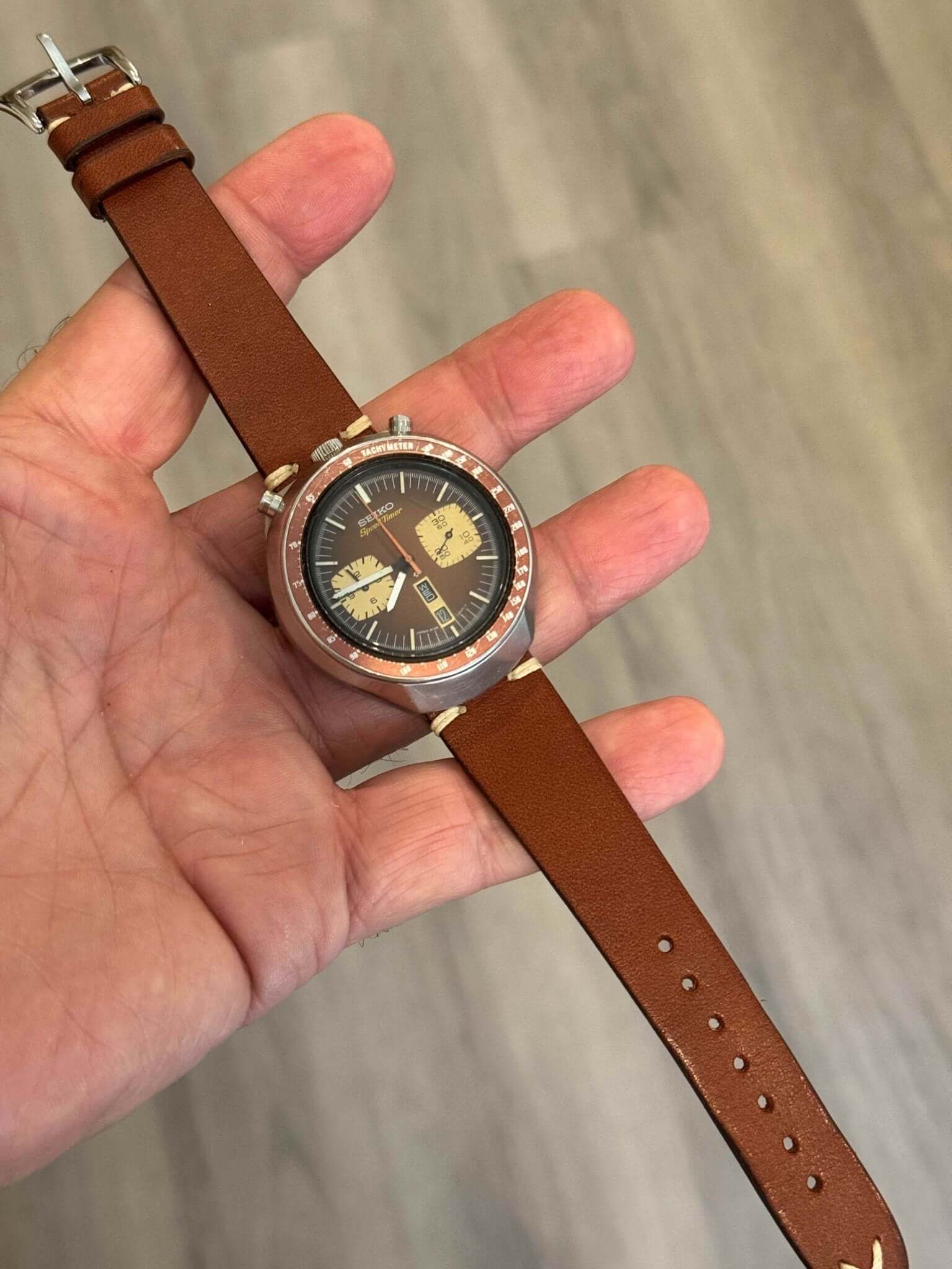 Cognac Vintage Leather Watch Strap - Cognac color - Leather strap- Milano Straps