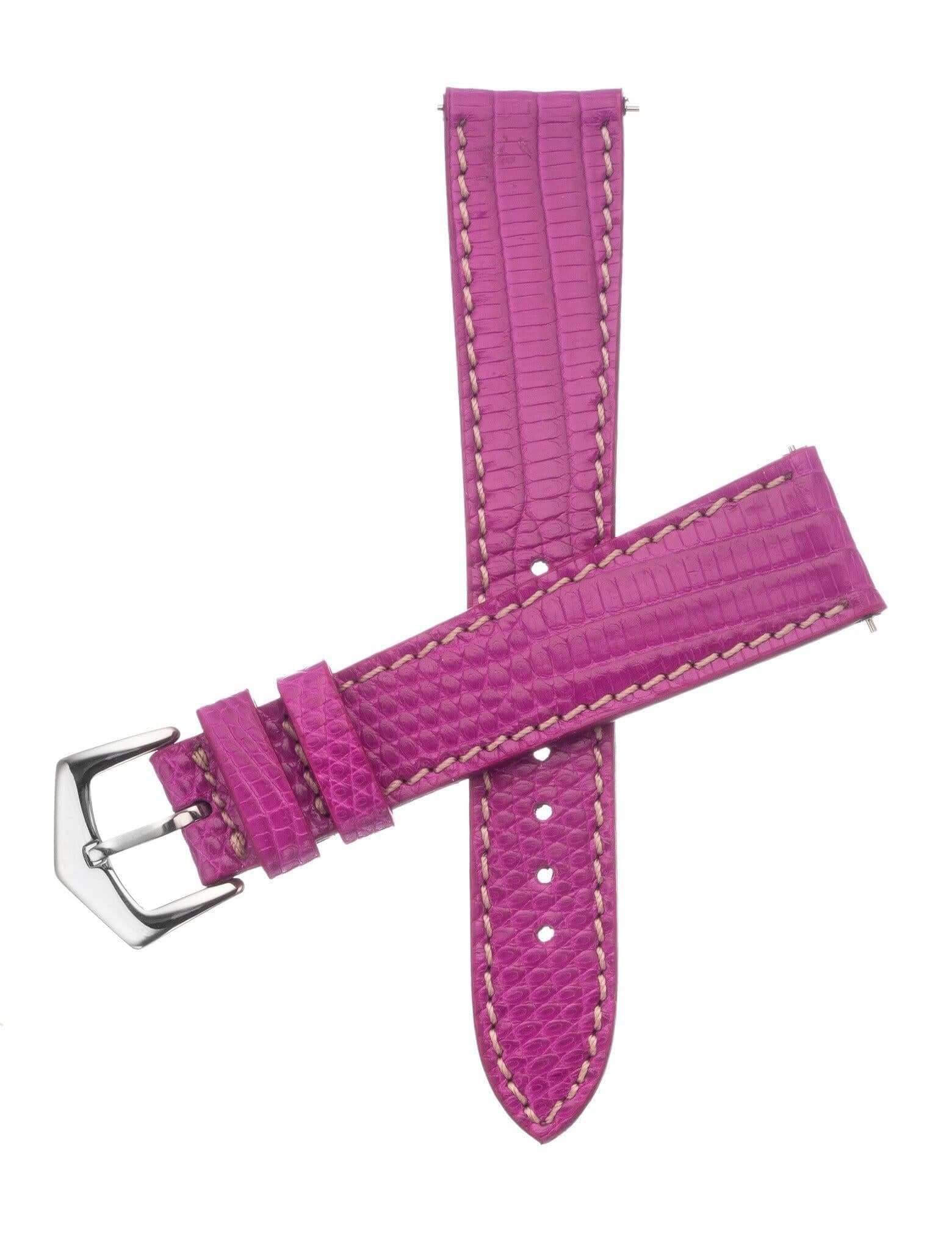 Fuchsia Lizard Apple Watch Leather Band | Watch bands - Apple Watch Lizard Bands- Milano Straps