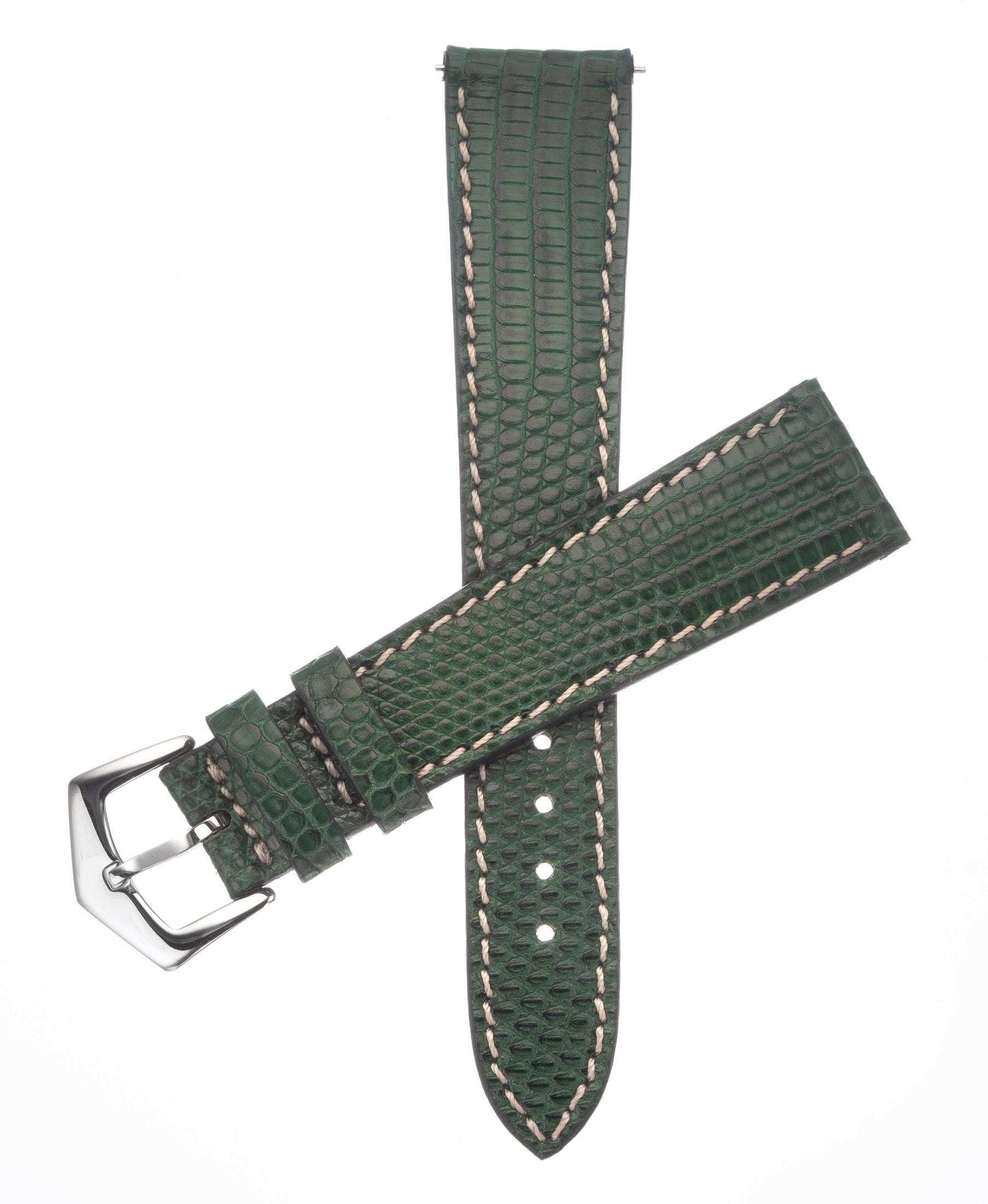 Green Lizard Apple Watch Leather Band | Watch Bands - Apple Watch Lizard Bands- Milano Straps