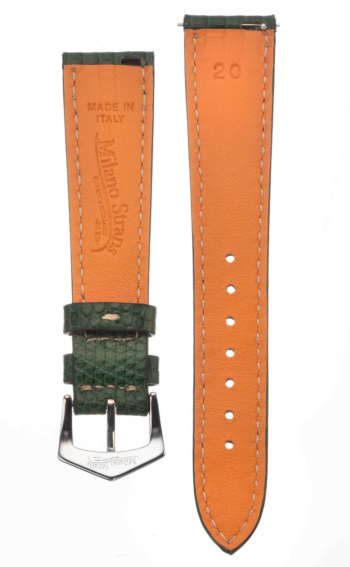 Green Lizard Apple Watch Leather Band | Watch Bands - Apple Watch Lizard Bands- Milano Straps