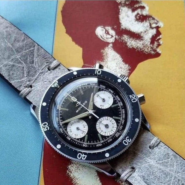 Grey Leather Vintage Watch Strap - Grey color - Leather strap- Milano Straps