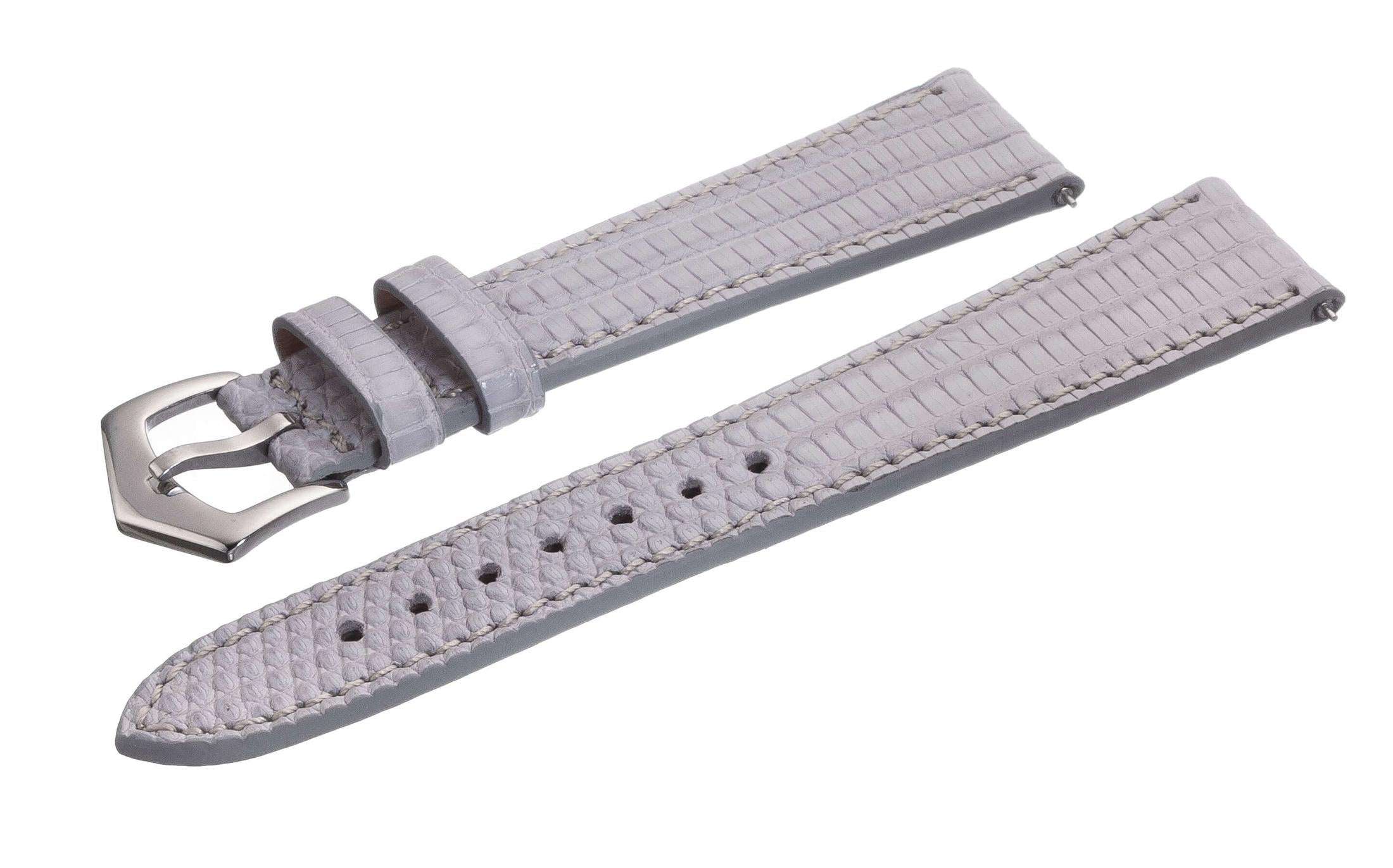 Grey Lizard Watch Strap - Leather strap- Milano Straps
