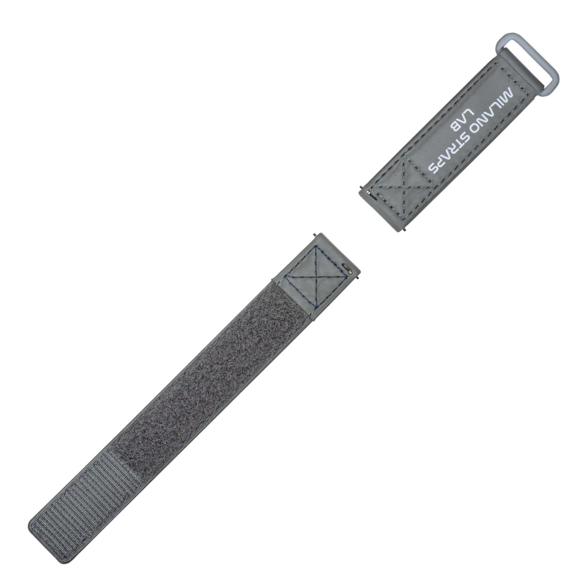 Grey Velcro® Watch Band 20mm - Velco® watch bands- Milano Straps