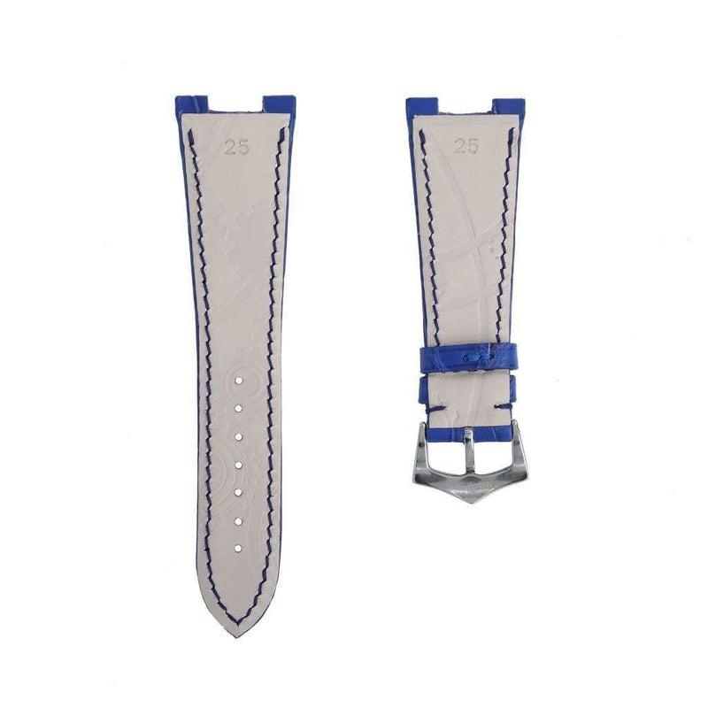 Light Blue Matt Genuine Alligator Watch Strap Patek Philippe Compatible - Alligator Strap