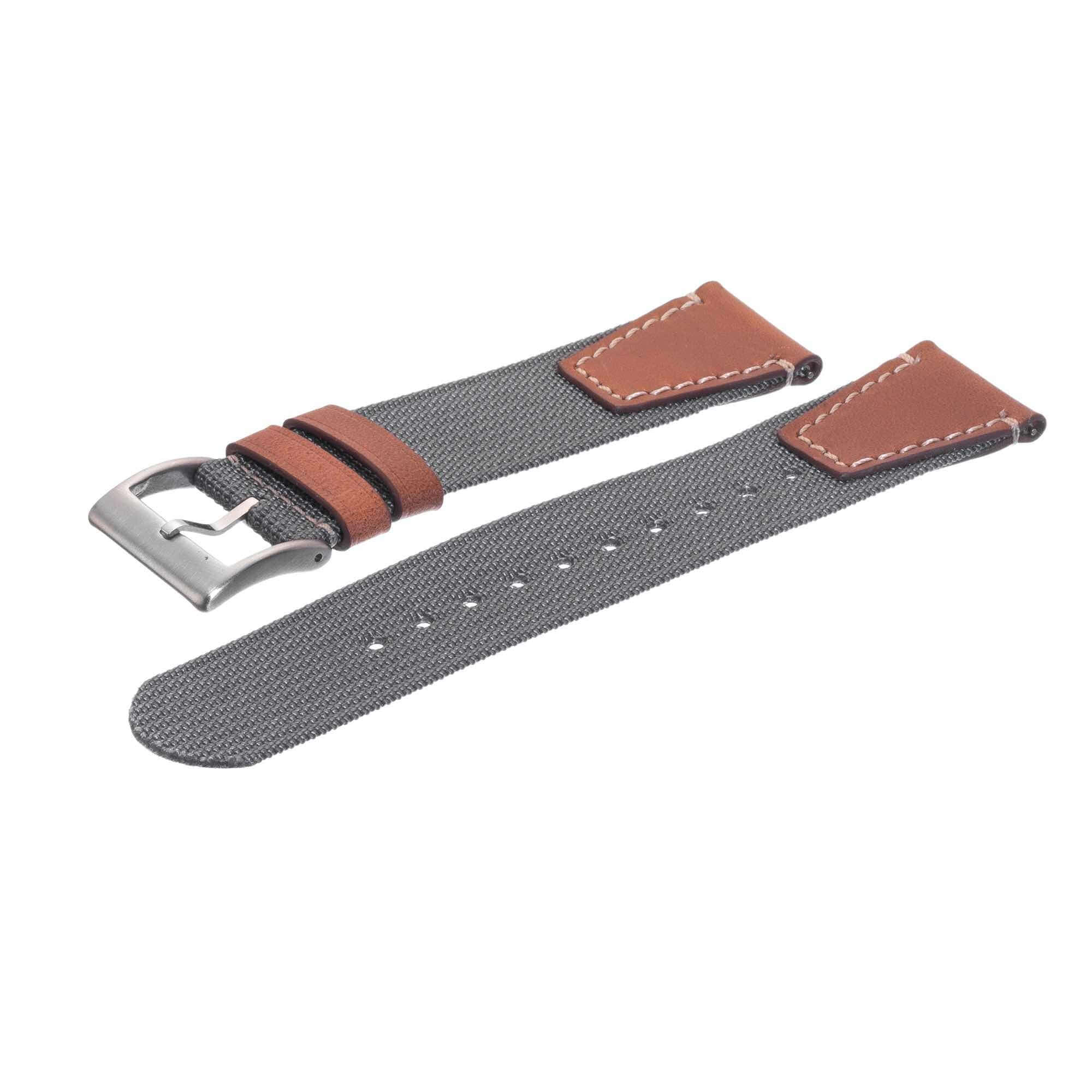 Eco-Friendly Military Grey Two Piece Strap - Military Watch Strap- Milano Straps