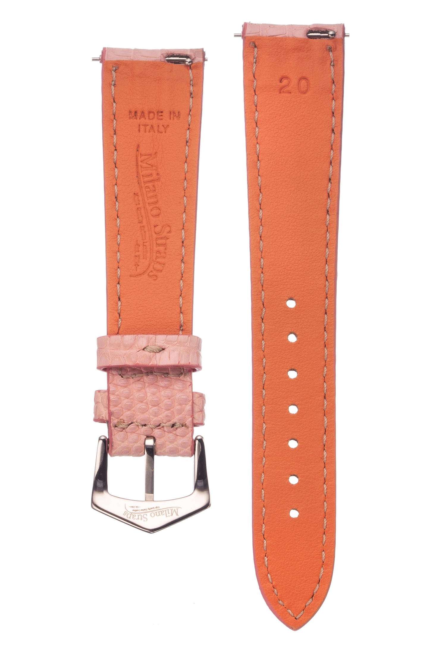 Pink Lizard Apple Watch Leather Band - Apple Watch Lizard Bands- Milano Straps