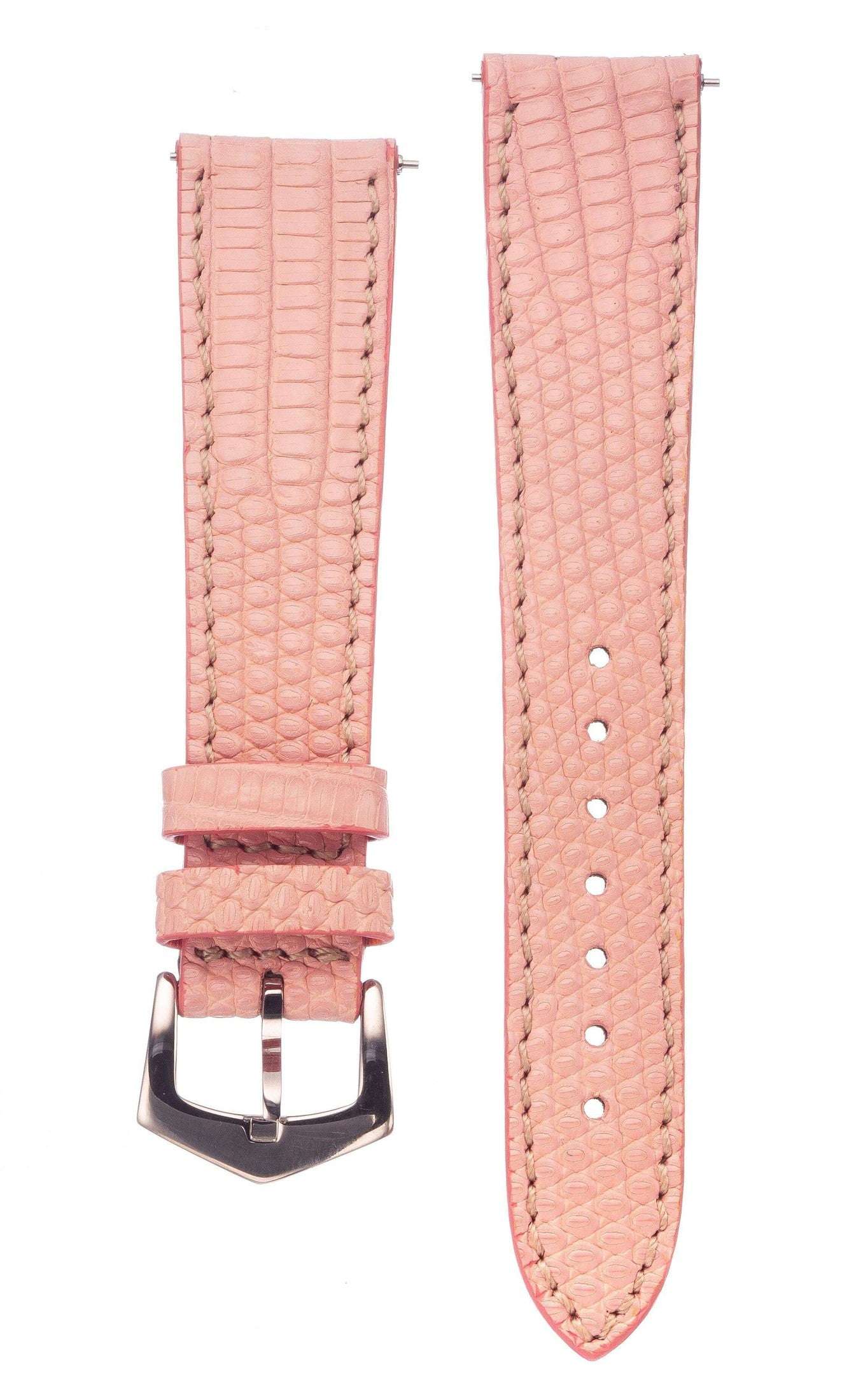 Pink Lizard Watch Strap - Leather strap- Milano Straps