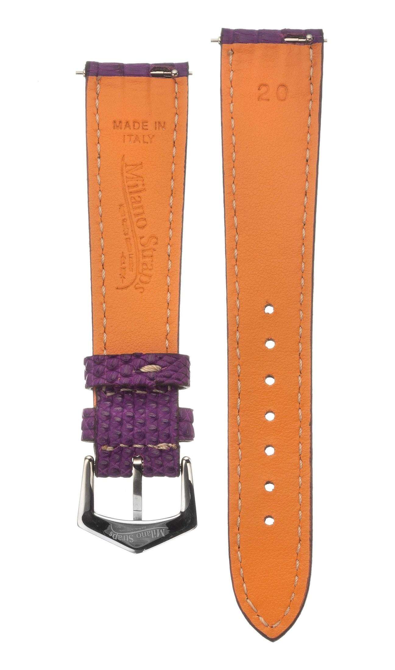 Purple Lizard Watch Strap - Leather strap- Milano Straps