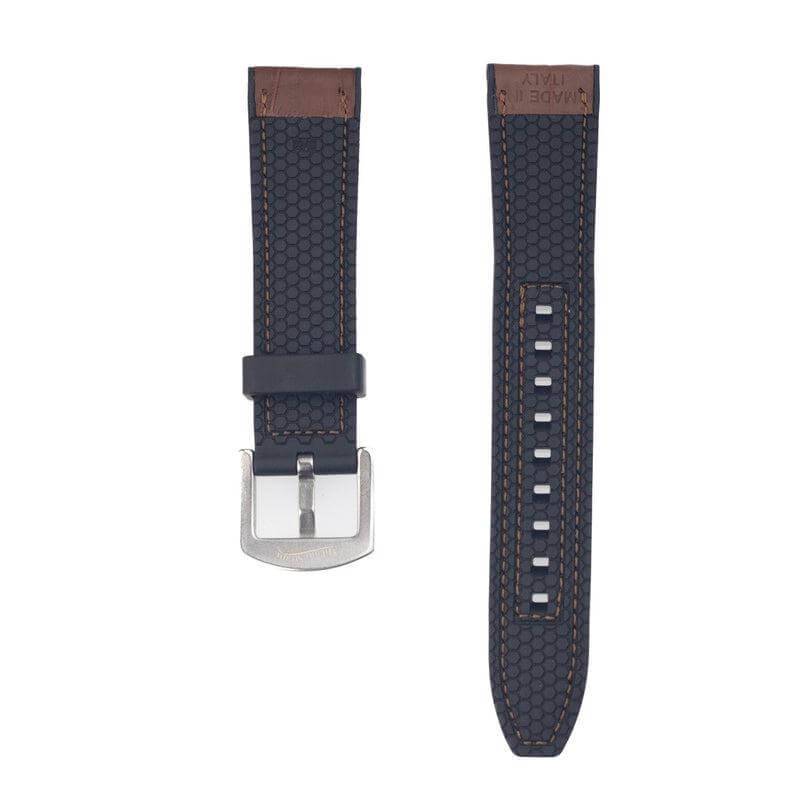 Rubber Brown Alligator Watch Band - Rubber Strap- Milano Straps