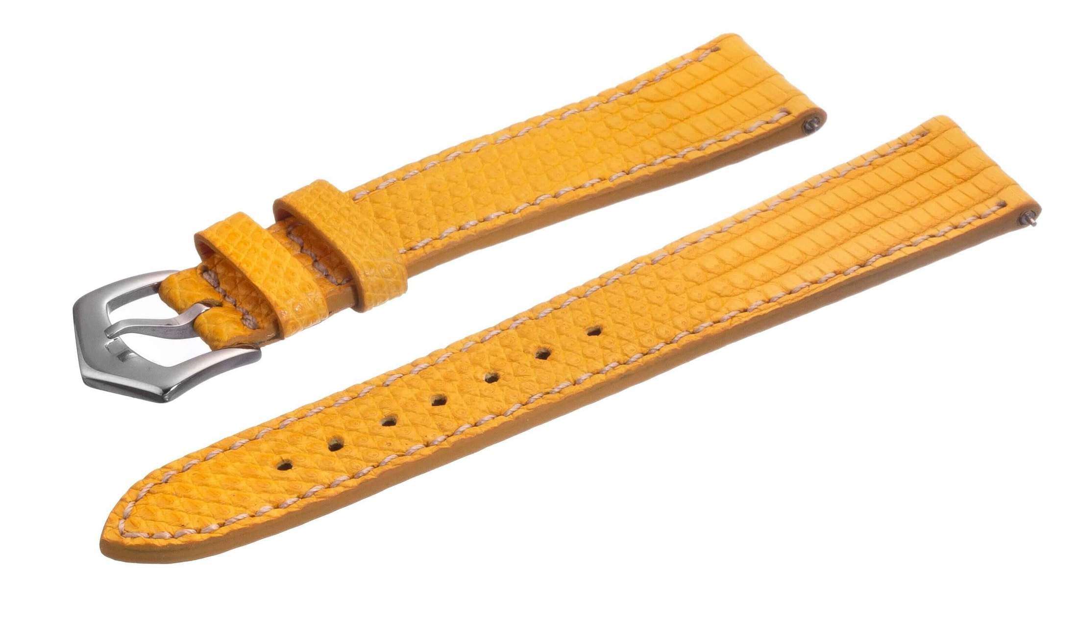 Yellow Lizard Apple Watch™ Leather Band - Apple Watch Lizard Bands- Milano Straps