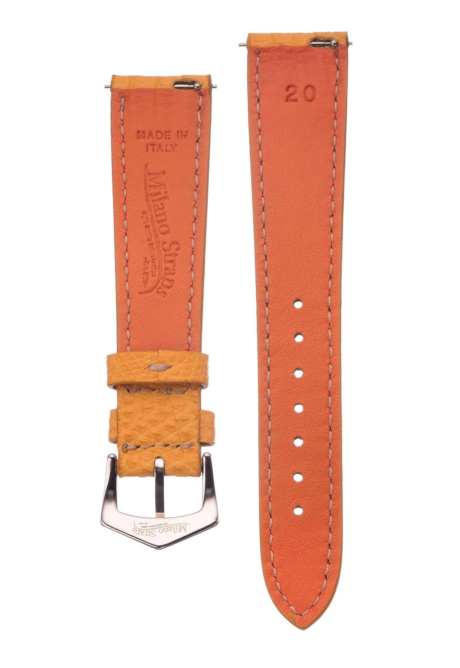 Yellow Lizard Watch Strap - Leather strap- Milano Straps