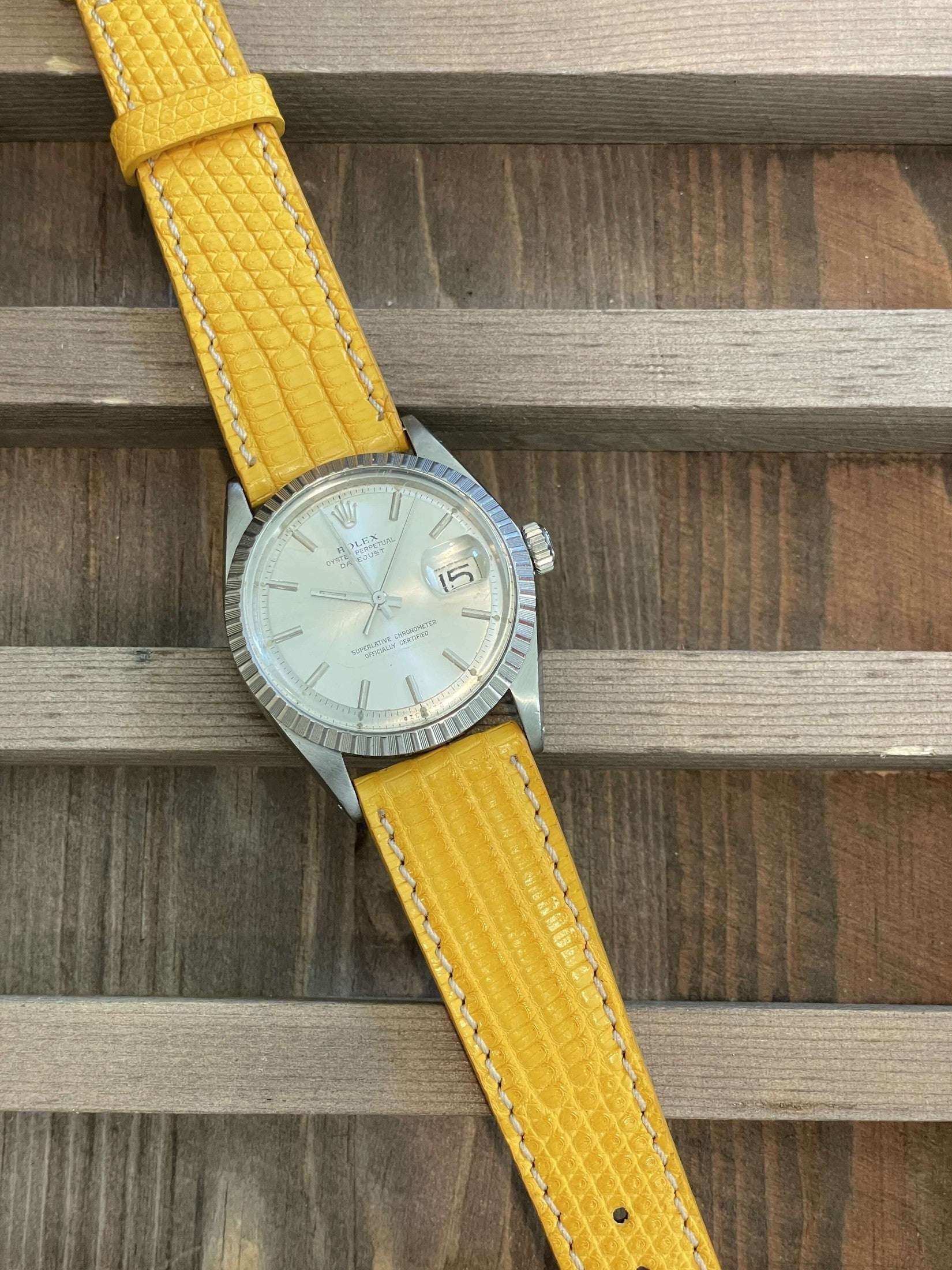 Yellow Lizard Watch Strap - Leather strap- Milano Straps