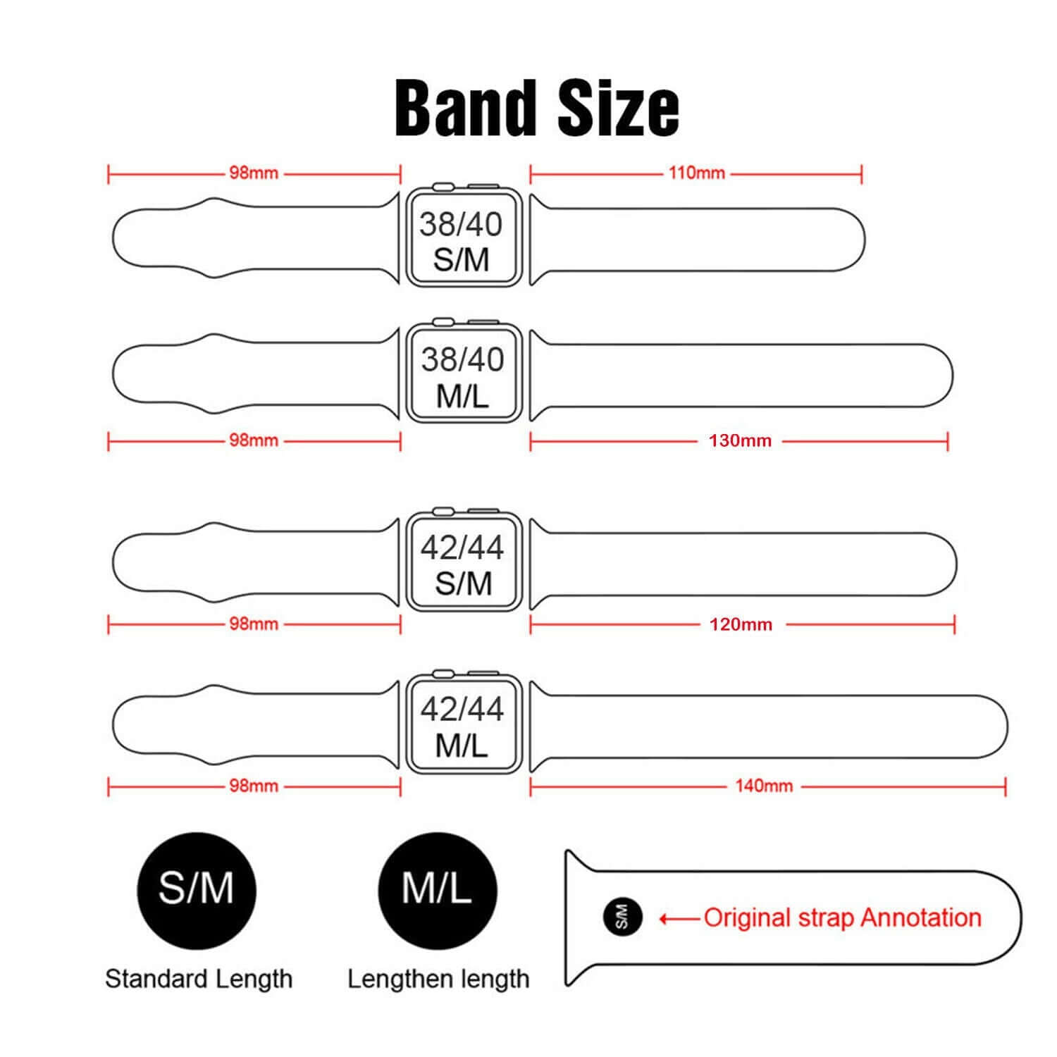 Average watch band length sale