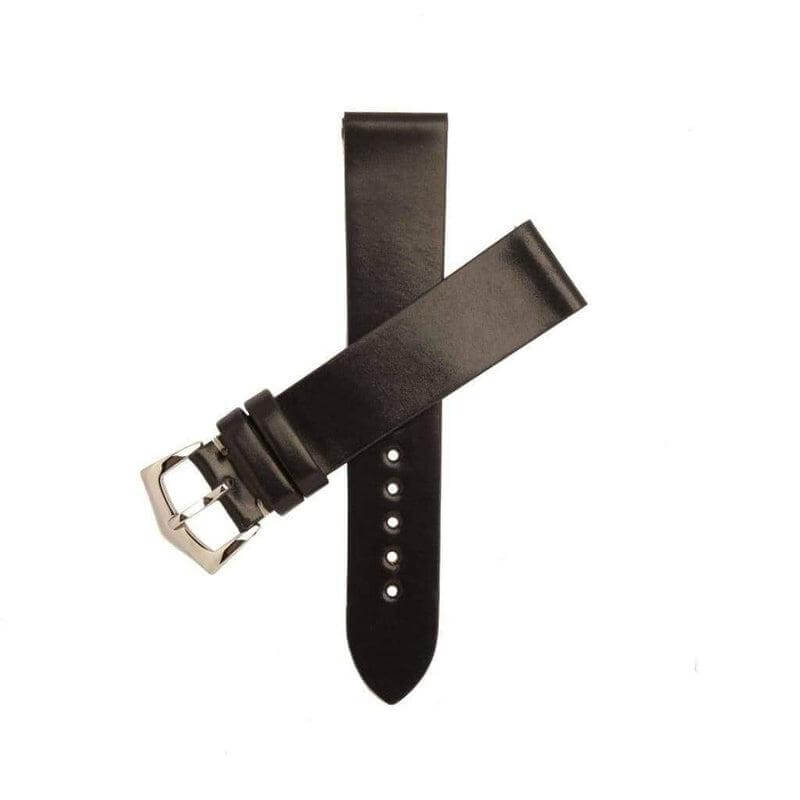 Black Cordovan Leather Watch Strap No Stitches - Leather strap- Milano Straps