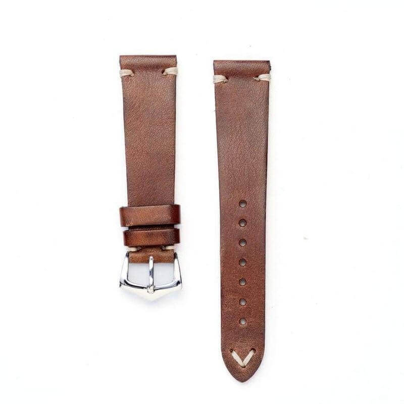 Brown Leather Vintage Watch Strap - Brown - Leather strap- Milano Straps