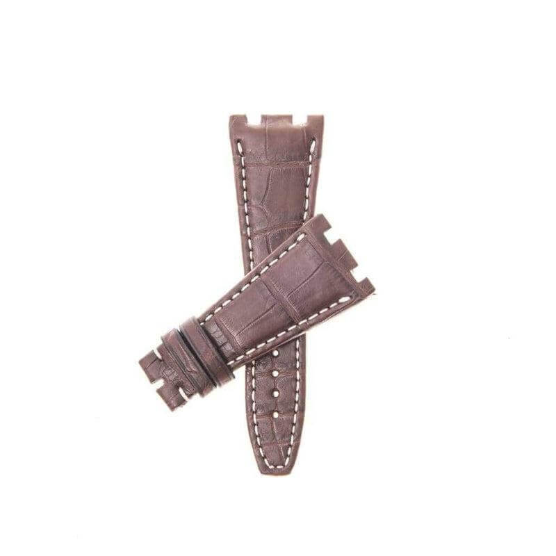 Brown Matt Genuine Alligator Watch Strap Audemars Piguet Compatible - Alligator Strap- Milano Straps