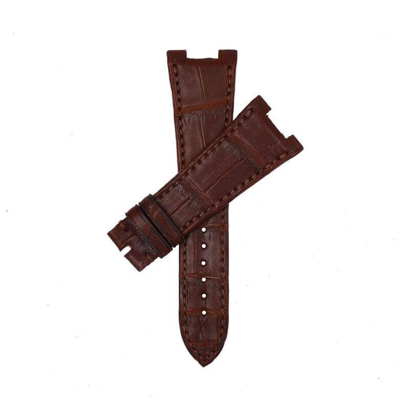 Brown Matt Genuine Alligator Watch Strap Patek Philippe Compatible - Alligator Strap- Milano Straps