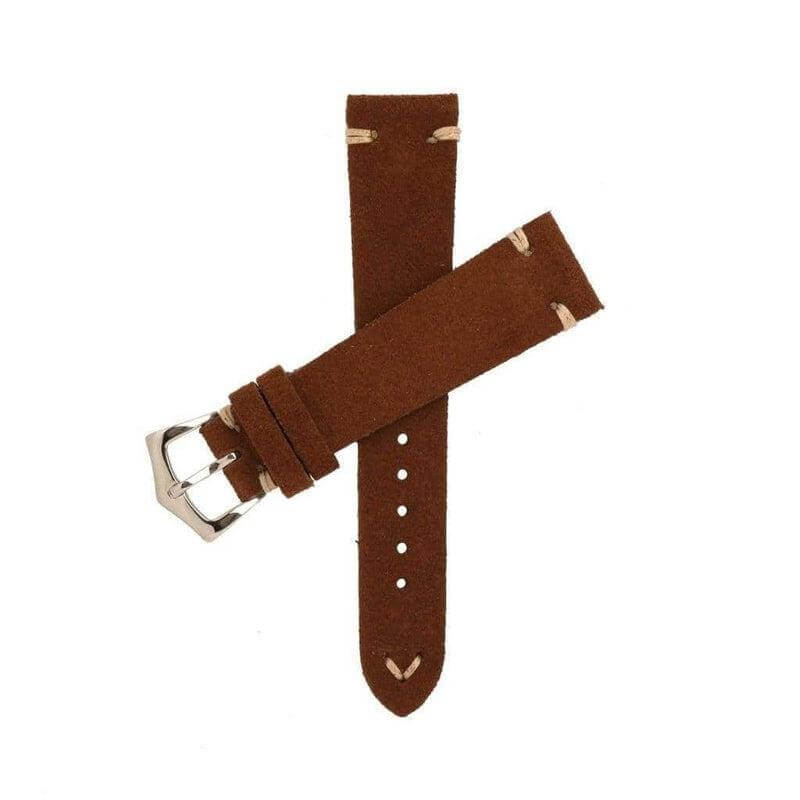 Brown Suede Vintage Leather Watch Strap - Suede strap- Milano Straps