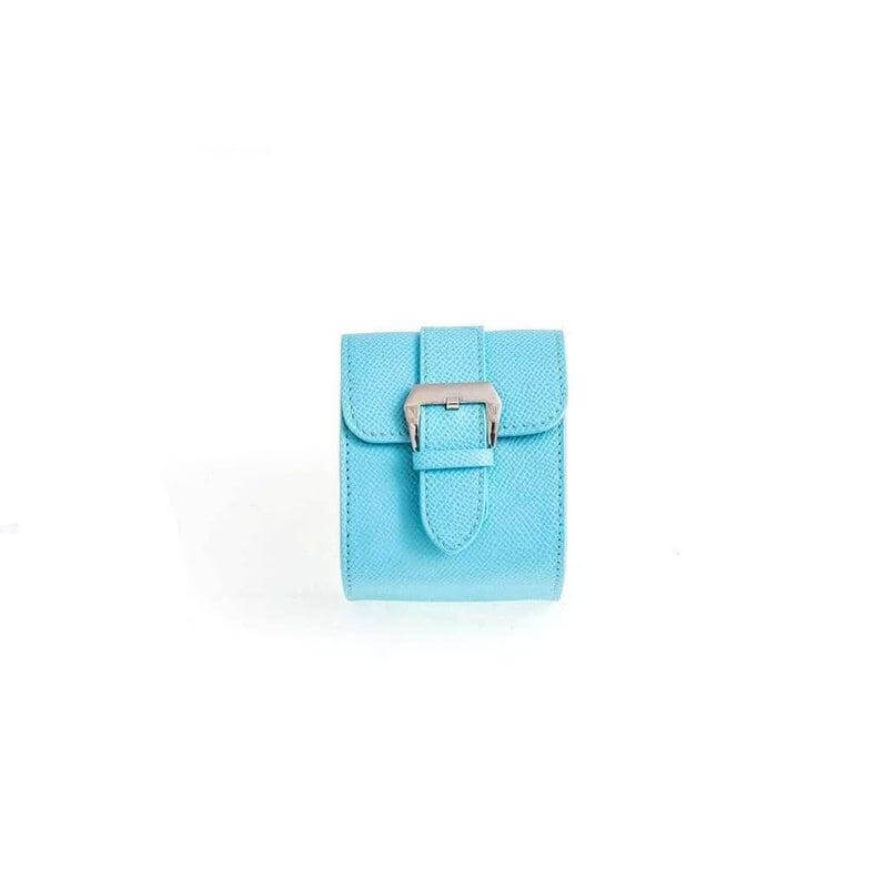 Casati Milano Travel Case Rectangular Epsom Light Blue color - Travel Case- Milano Straps