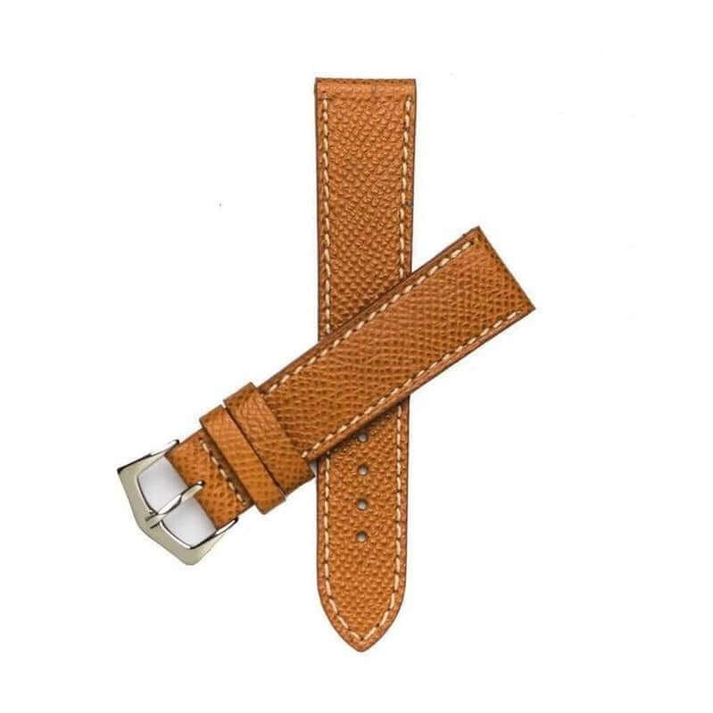 Cognac Epsom Leather Watch Strap - Leather strap- Milano Straps