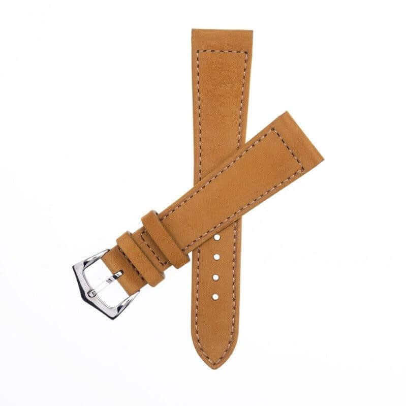 Cognac Nabuck Leather Watch Strap - Leather strap- Milano Straps