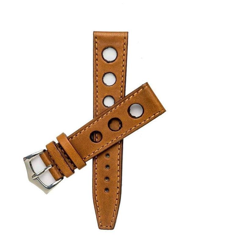 Cognac "Rally" Leather Watch Strap - Leather strap- Milano Straps