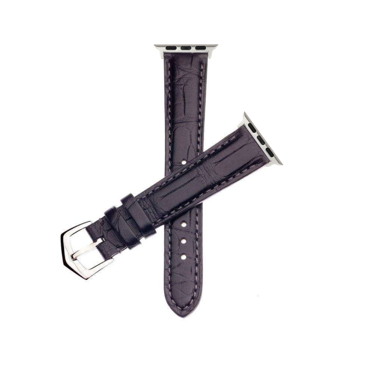 Premium Millennium Black Alligator Apple Watch Strap