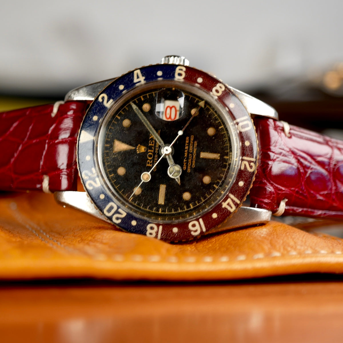 vintage rolex on leather strap