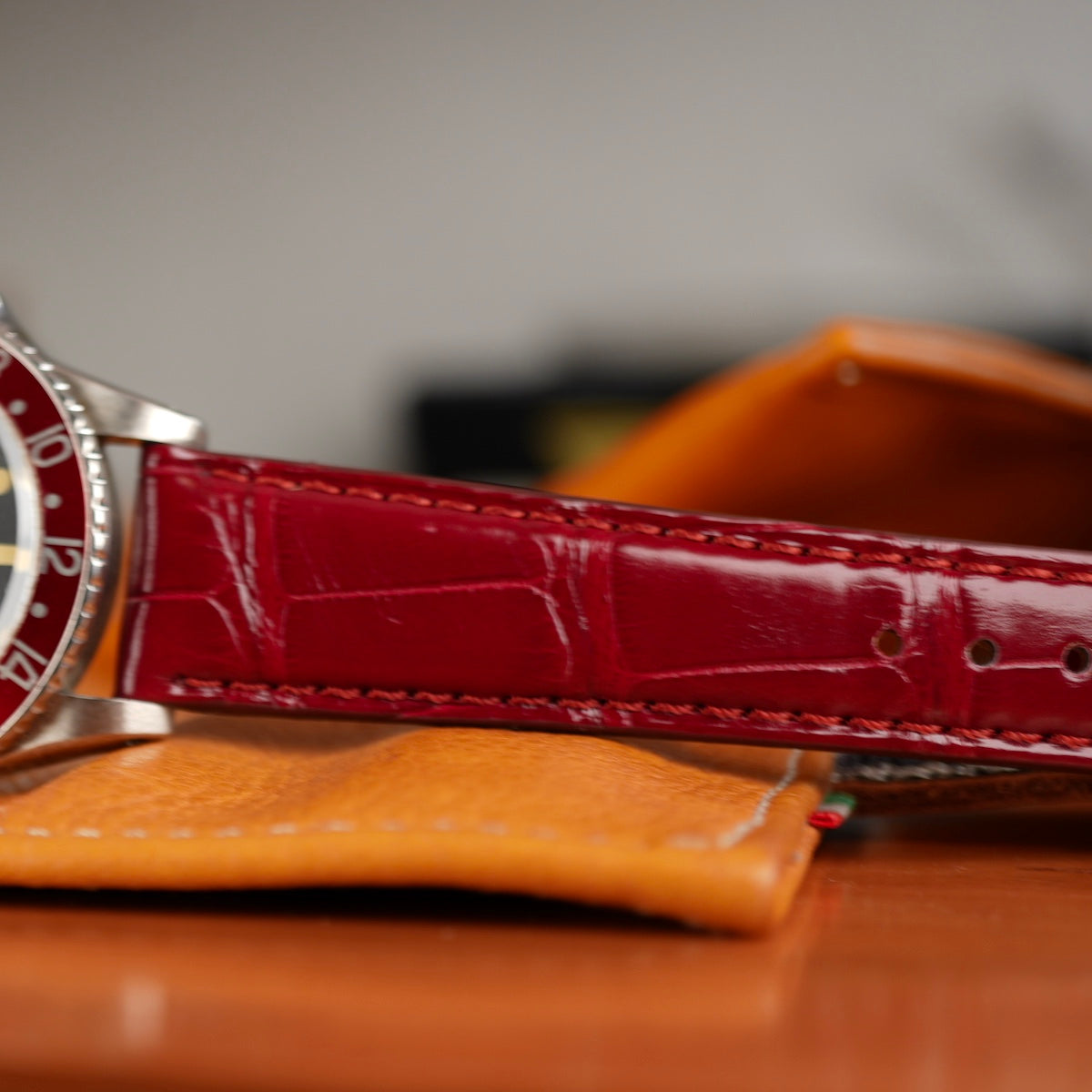 Millenium Burgundy Alligator Watch Strap