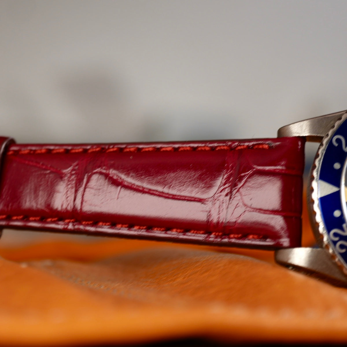 Millenium Burgundy Alligator Watch Strap