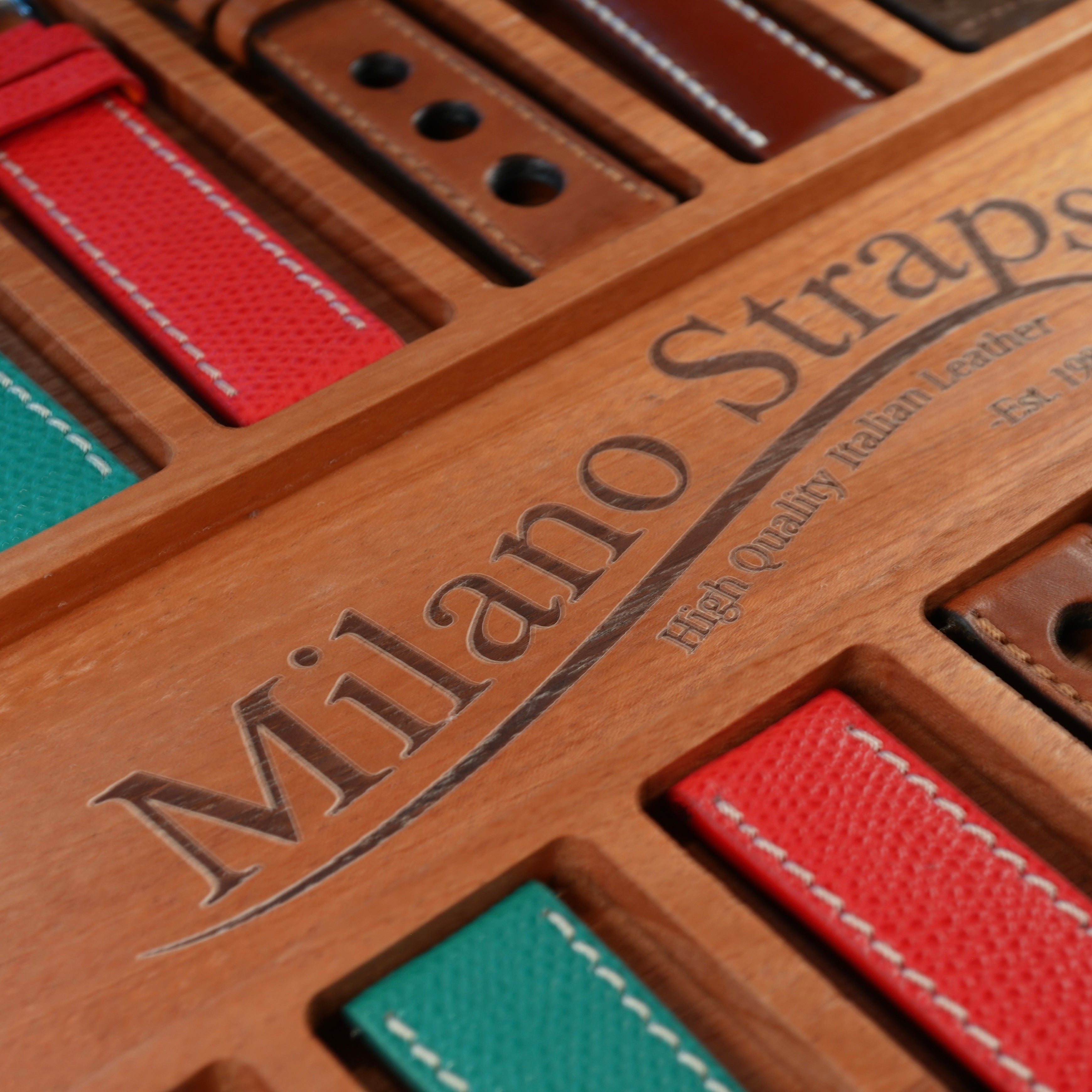 Handmade Solid Hardwood Watch Strap Display & Organizer | My Strap Closet