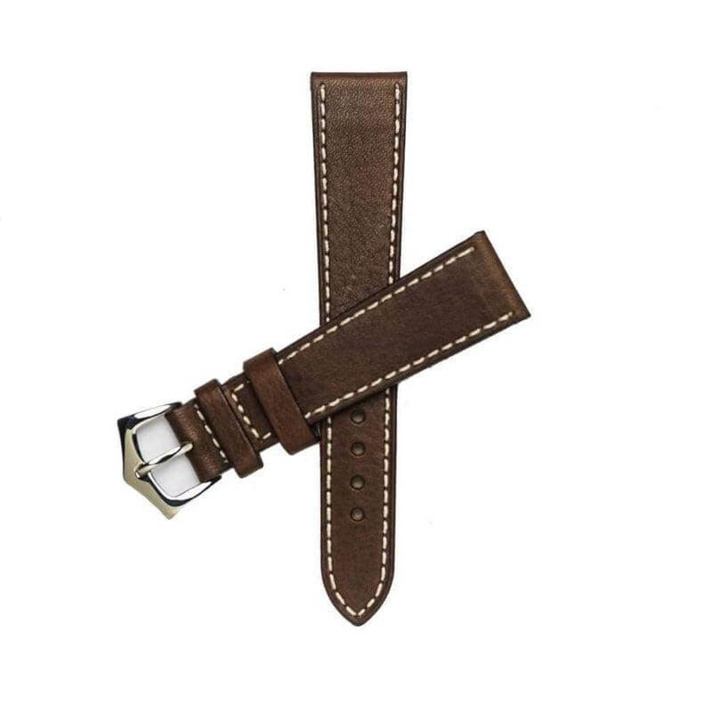 Dark Brown Leather Watch Strap - Leather strap- Milano Straps