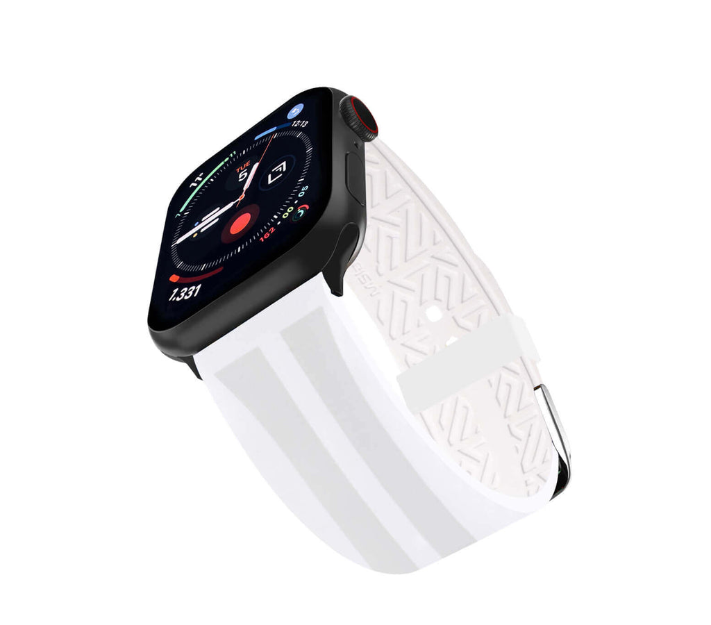 Eco-Flex Watch Band for Any Smartwatch- White - Bio Rubber Strap- Milano Straps